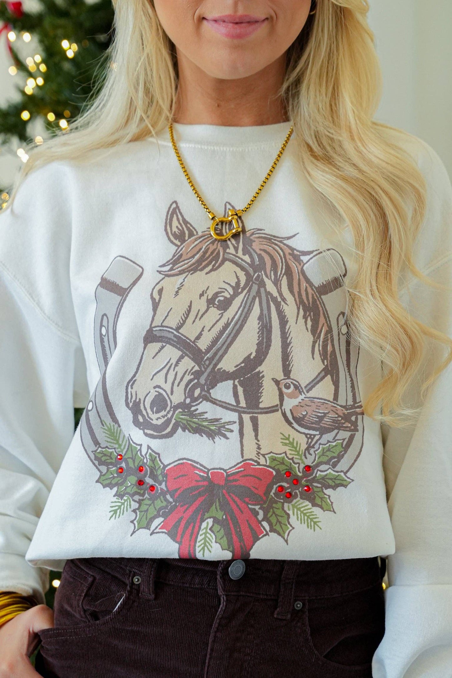 CHRISTMAS HORSESHOE SWEATSHIRT