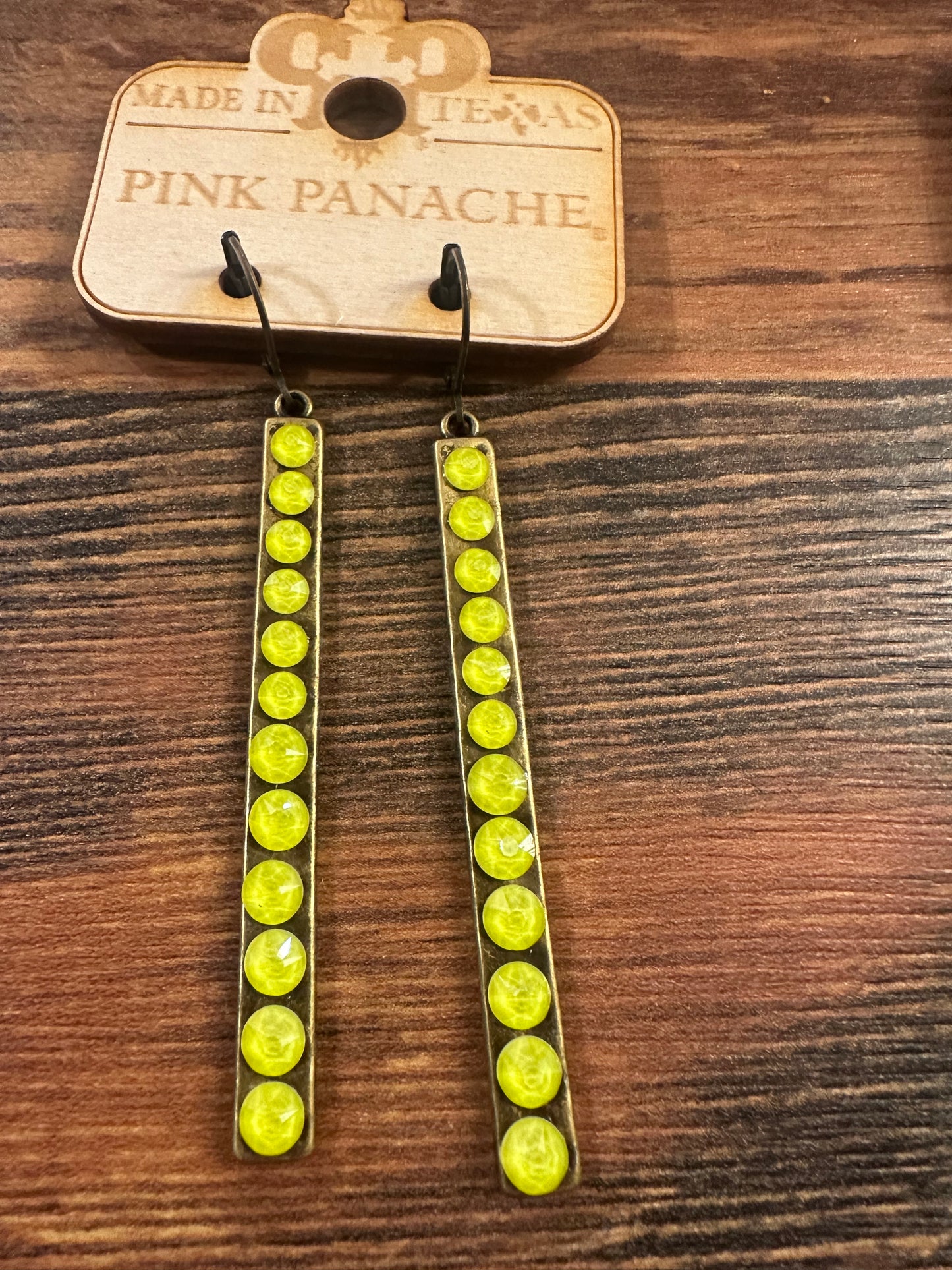 Bar Earring with Austrian Crystals