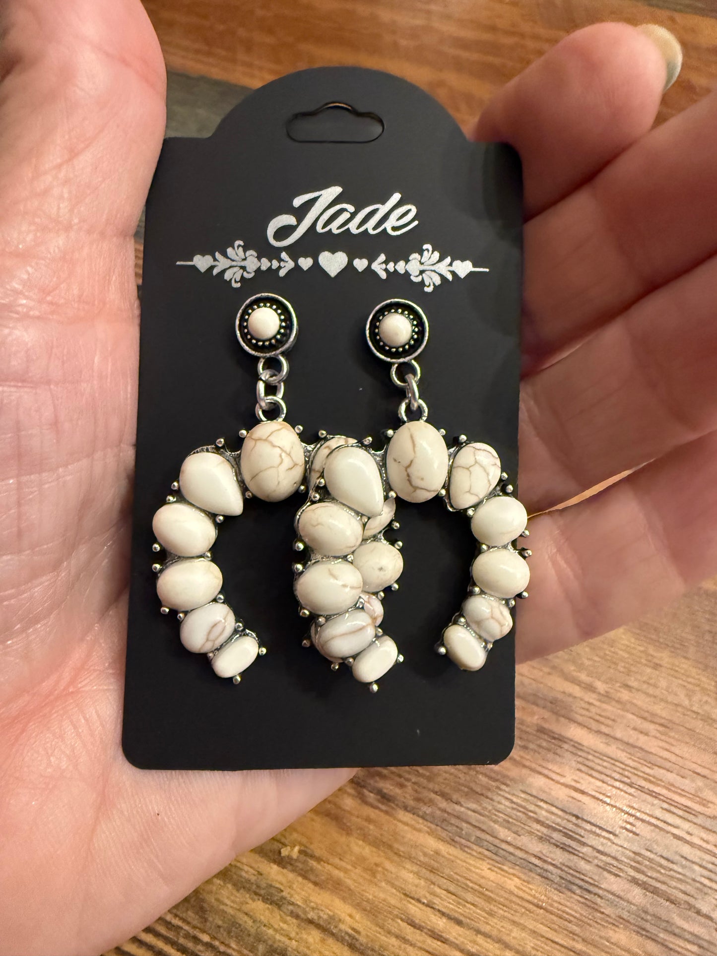 Jade Horseshoe Earrings