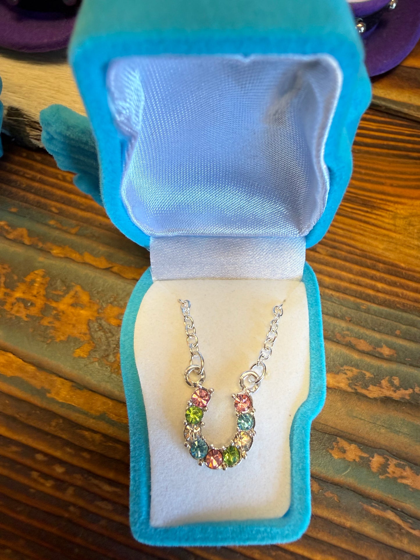 AWST Rhinestone Horseshoe Necklace
