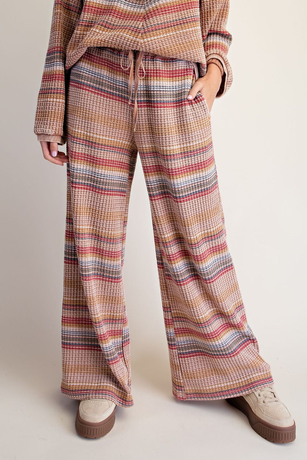 STRIPE THERMAL WASHED SET