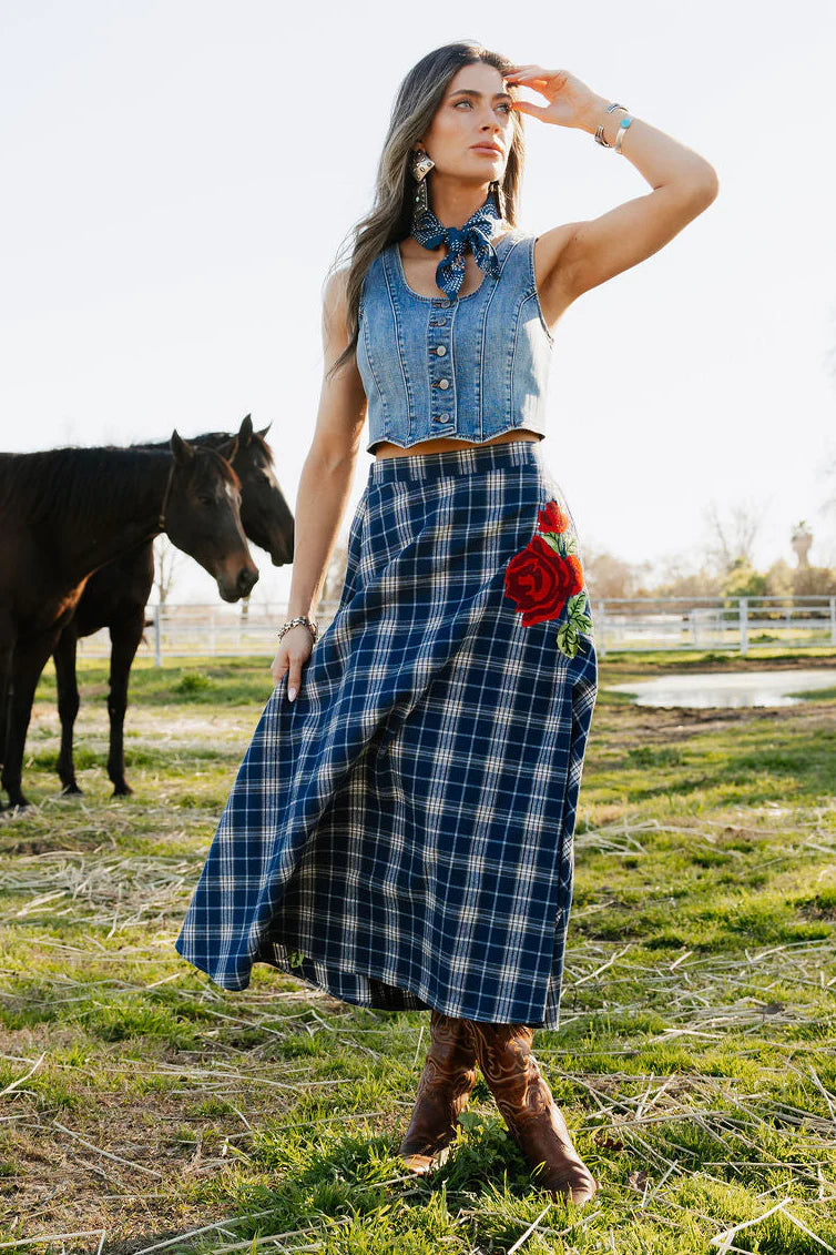 SWEET BLUE RODEO SKIRT by Rodeo Quincy