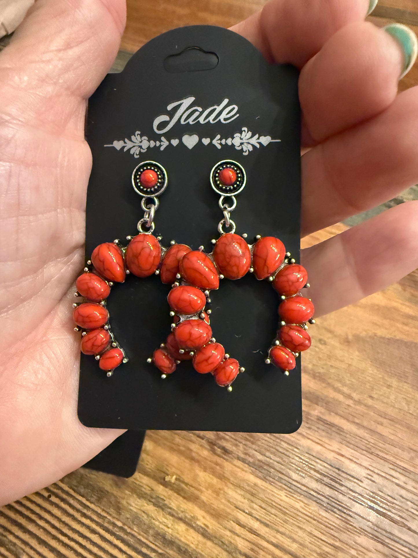 Jade Horseshoe Earrings
