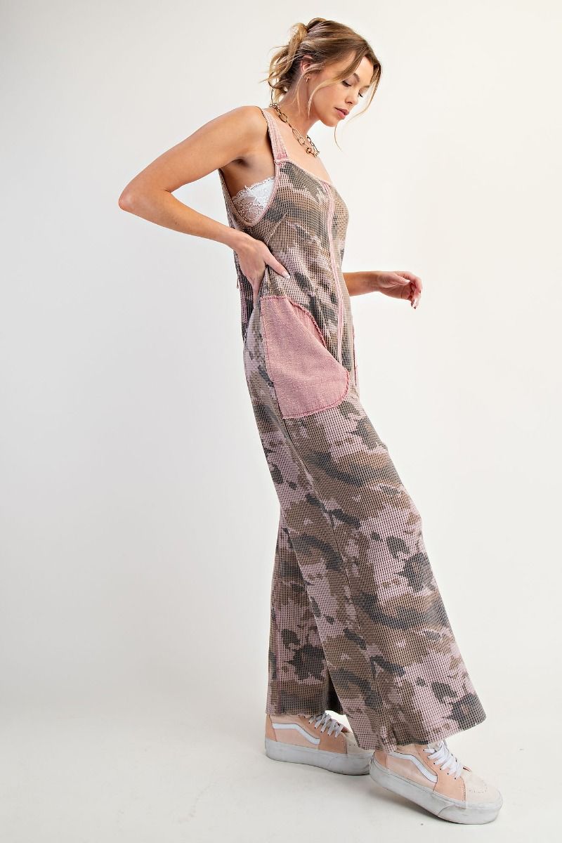 Camo Thermal Washed Jumpsuit