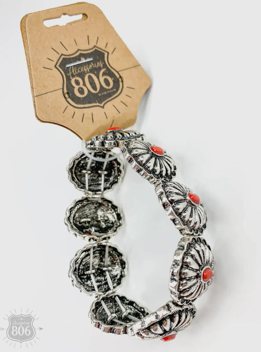 Silver Concho Bracelet