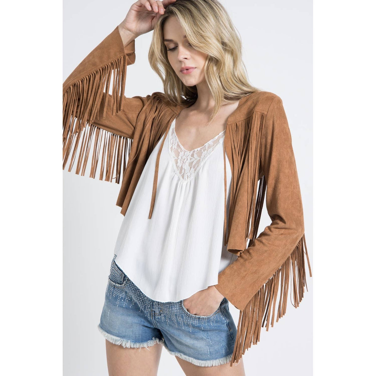 WESTERN CROPPED FRINGE JACKET