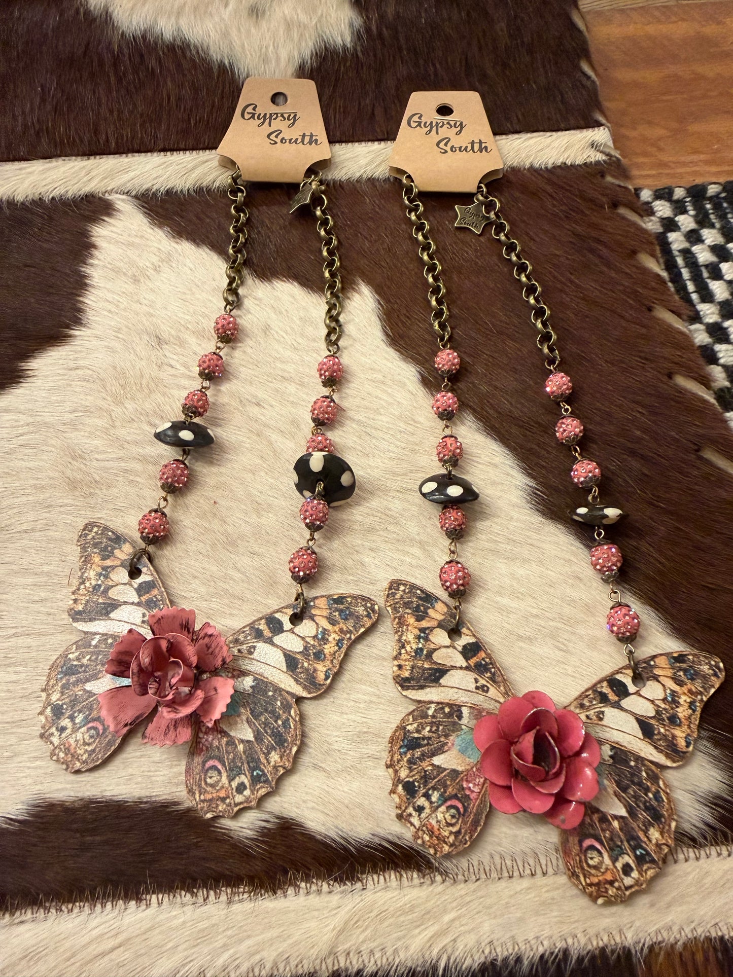 Rosey Butterfly Necklace