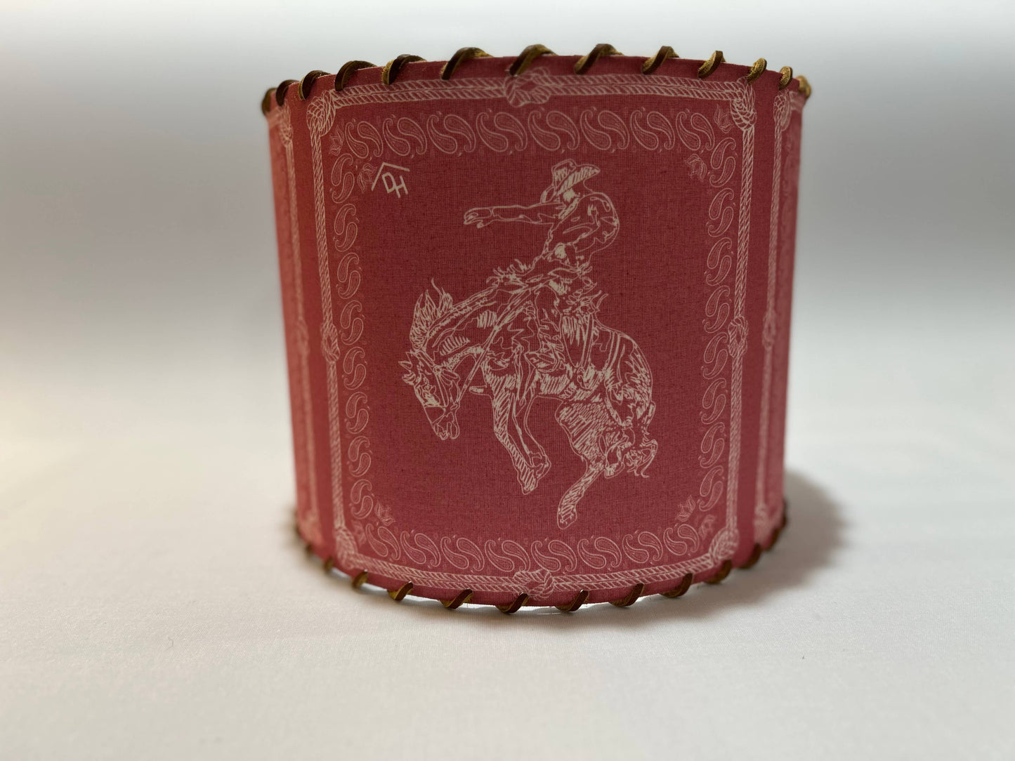 Lampshade Bandana Bronc Red Chambray Large 14-inch