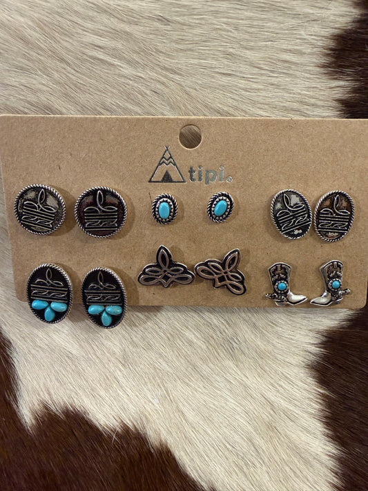 Boot Stitch Betty Earring Set