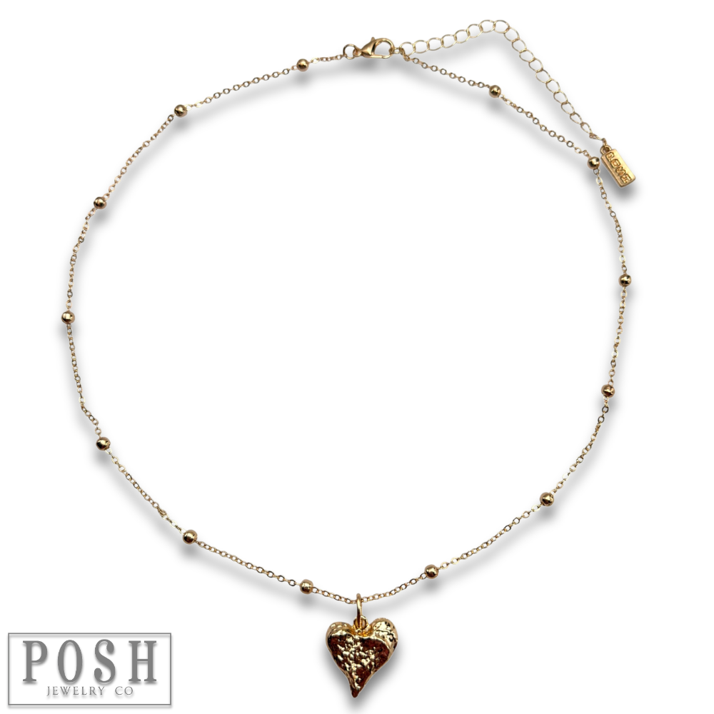 Gold heart necklace