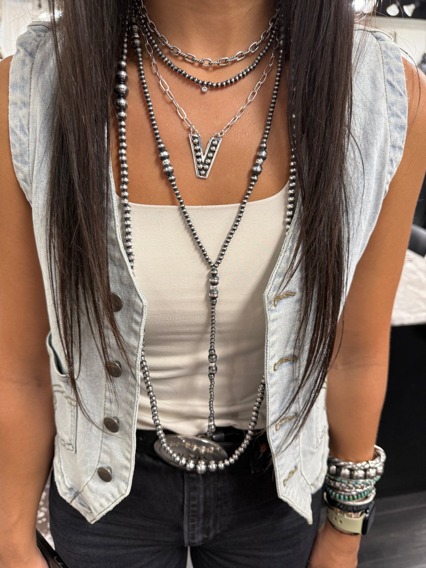 ‼️‼️PREORDER‼️‼️                     Sterling Ball Initial Necklace - 2 Sizes