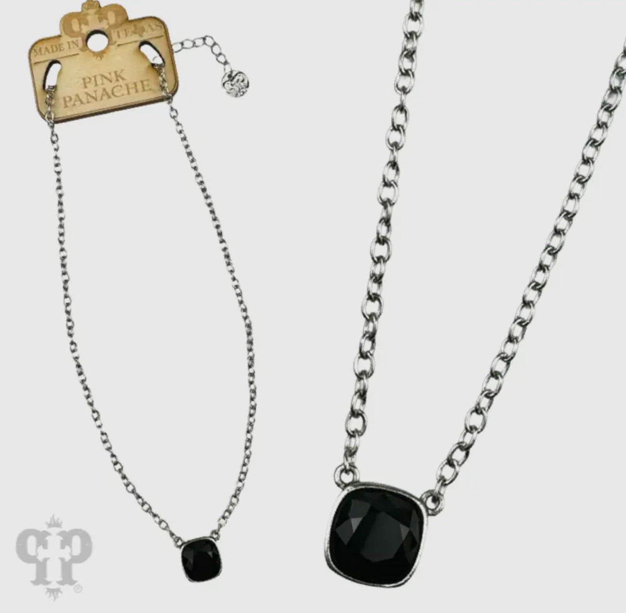 Austrian Square Crystal Chain
Necklace, 12mm