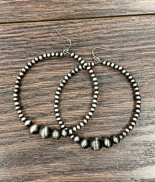 Navajo Aly Beaded Hoop Earrings