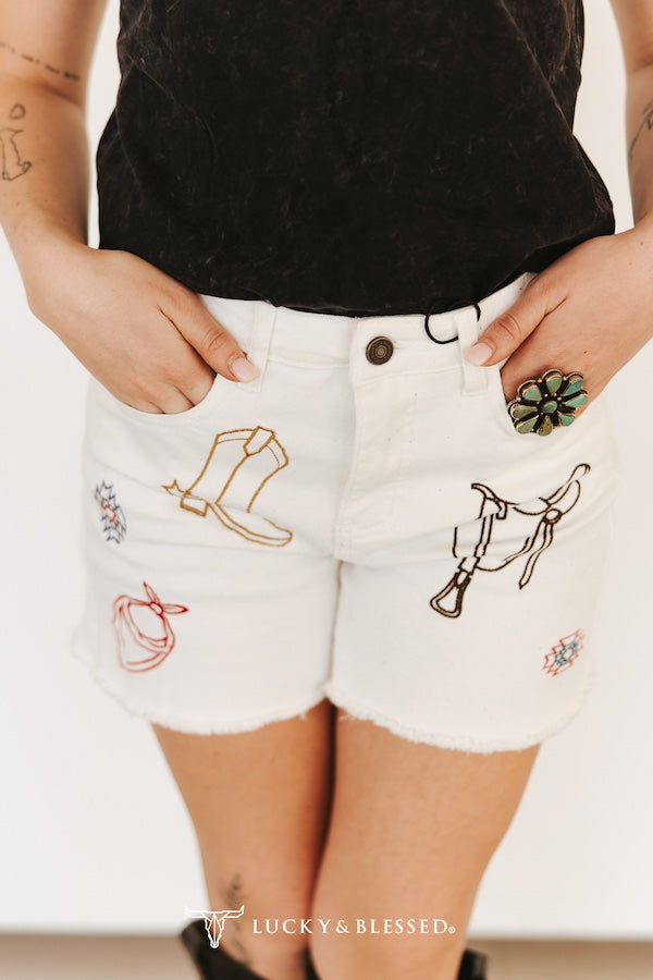 Giddy Up Cowgirl Cutoffs