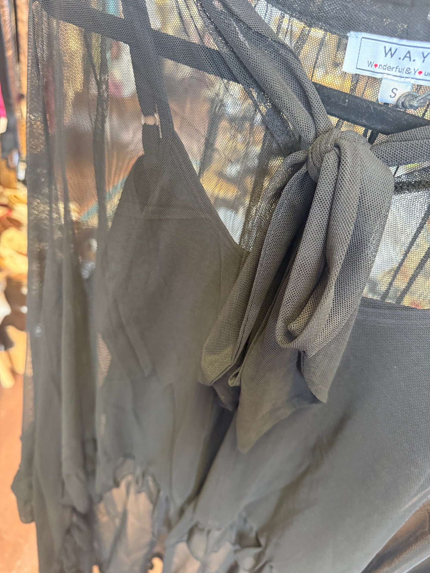 The W.A.Y Mesh Ruffle Blouse