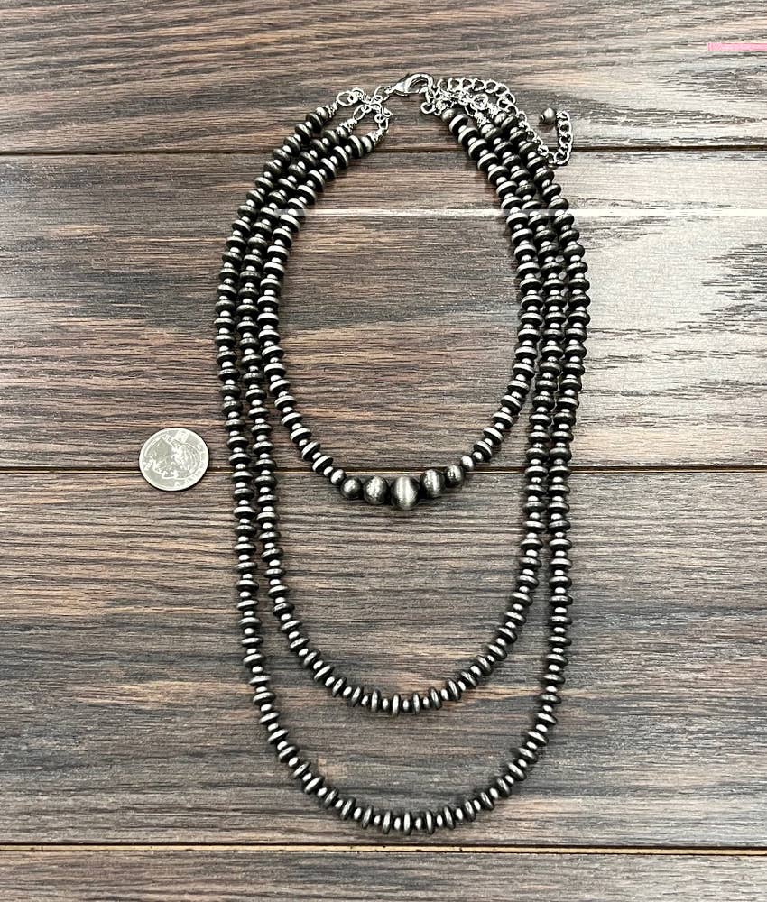 Bigfoot Handmade Rondelle Navajo Bead Necklace