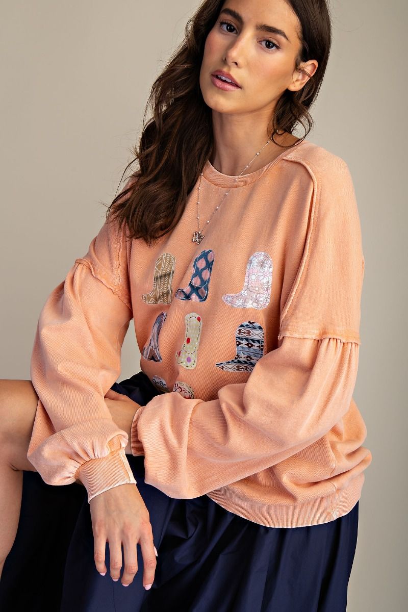 Boot Print Pull Over