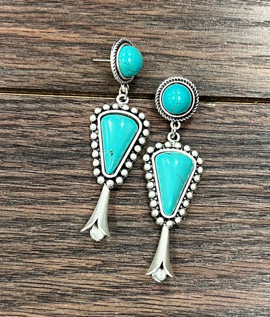 720806, Squash Turquoise Post Earrings
