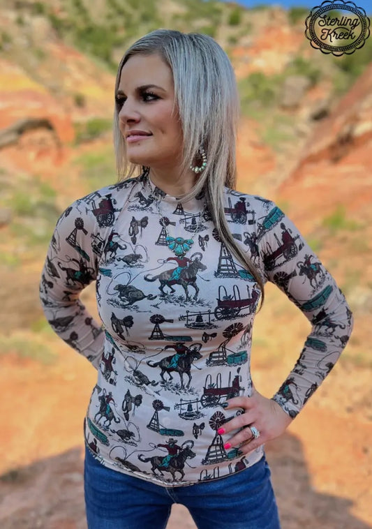 Gods Country Mesh Top