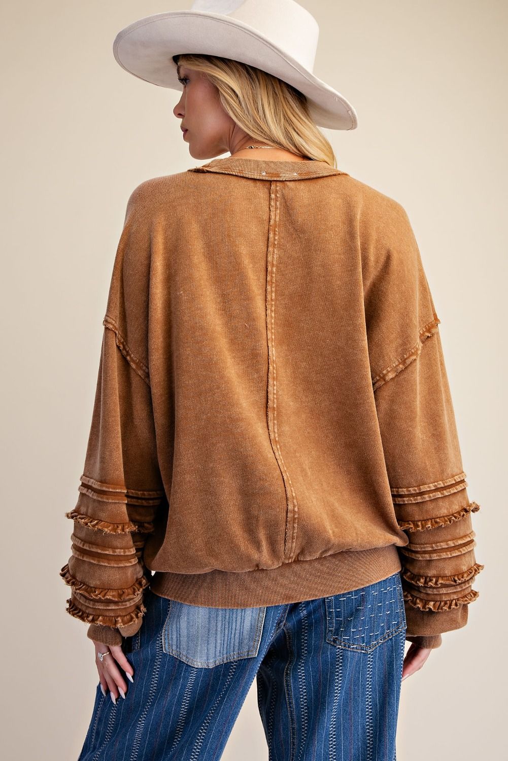 WASHED TERRY KNIT TUNIC
