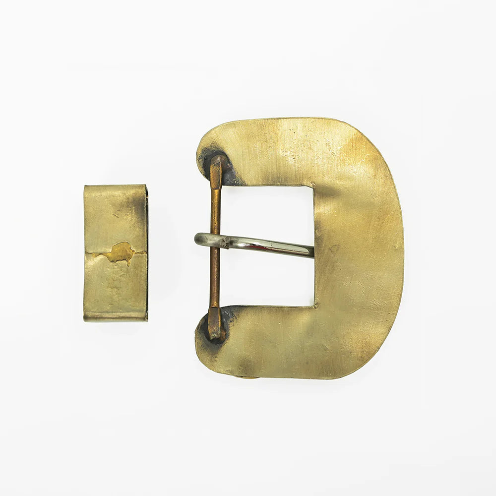 Metal Horseshoe Stone Belt Buckle Set