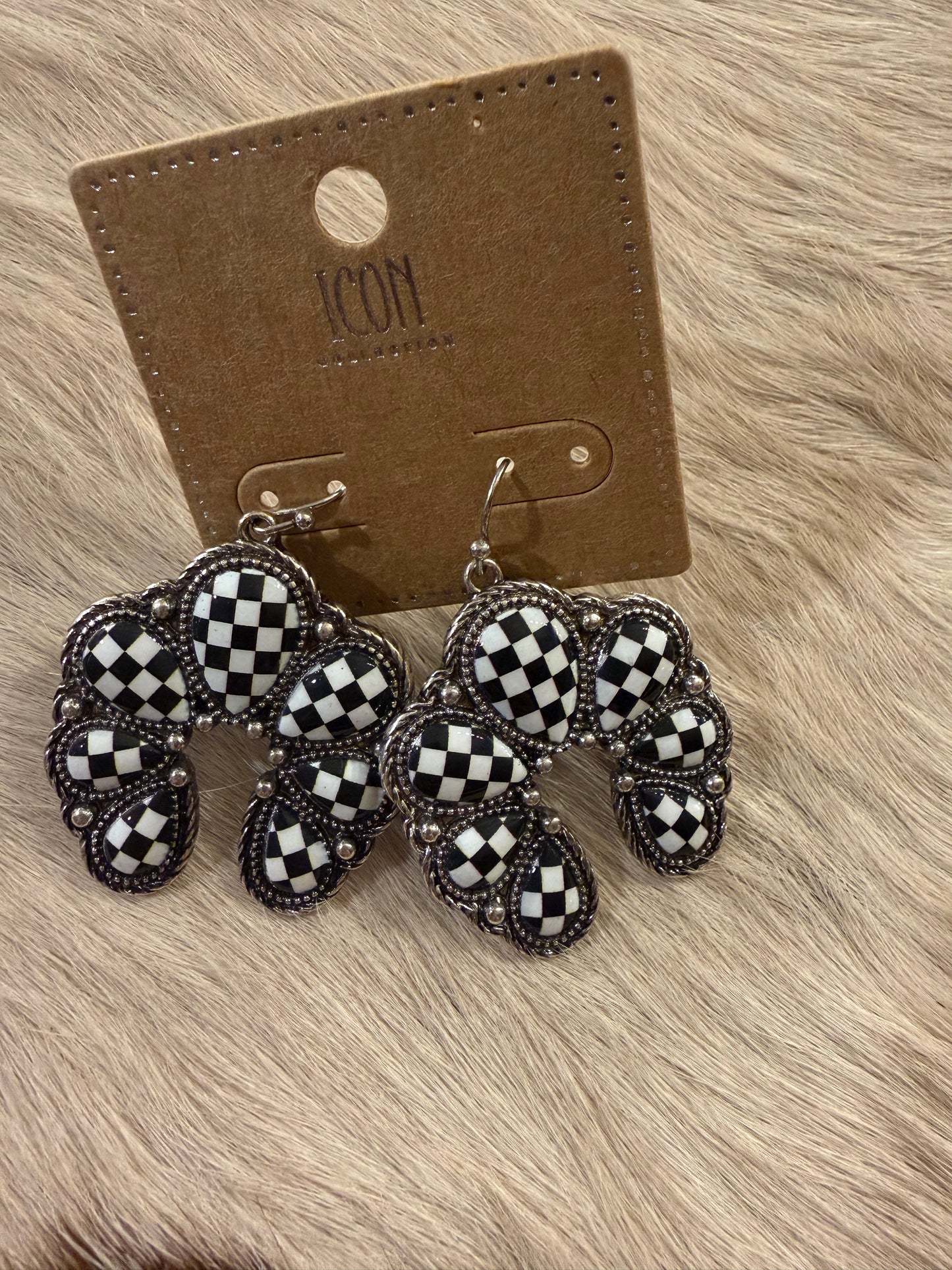 Check Me Squash Earrings