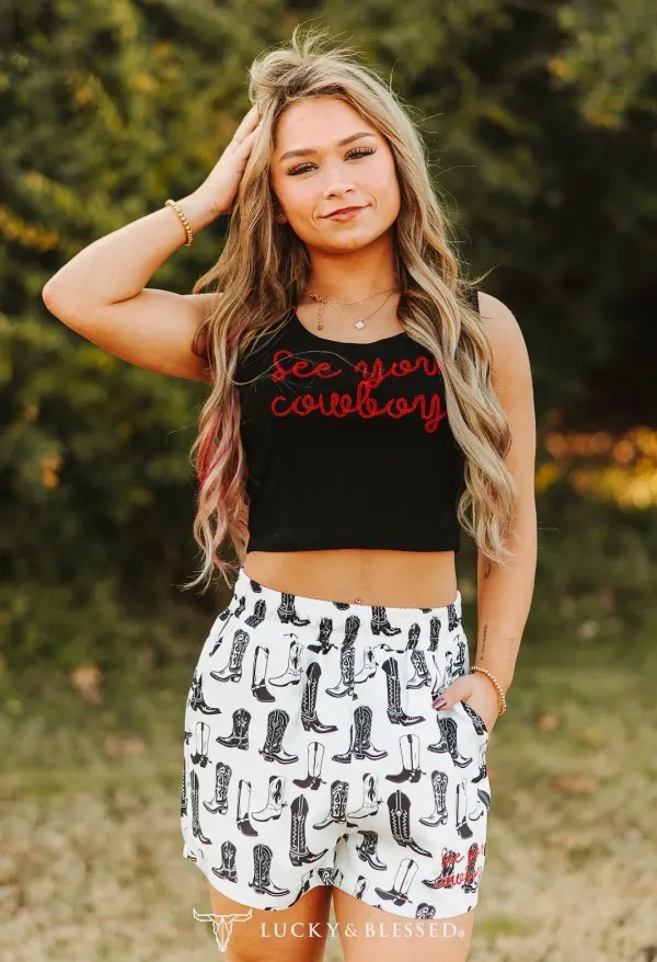 Kickin Cowgirl Short/Lounge Set