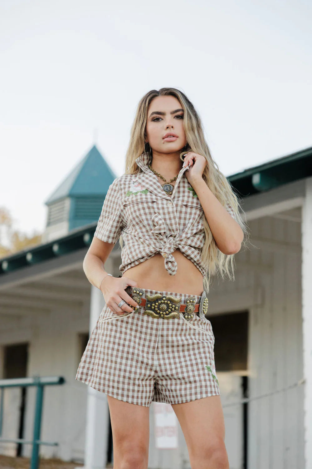 GINGHAM RODEO SHORTS by Rodeo Quincy