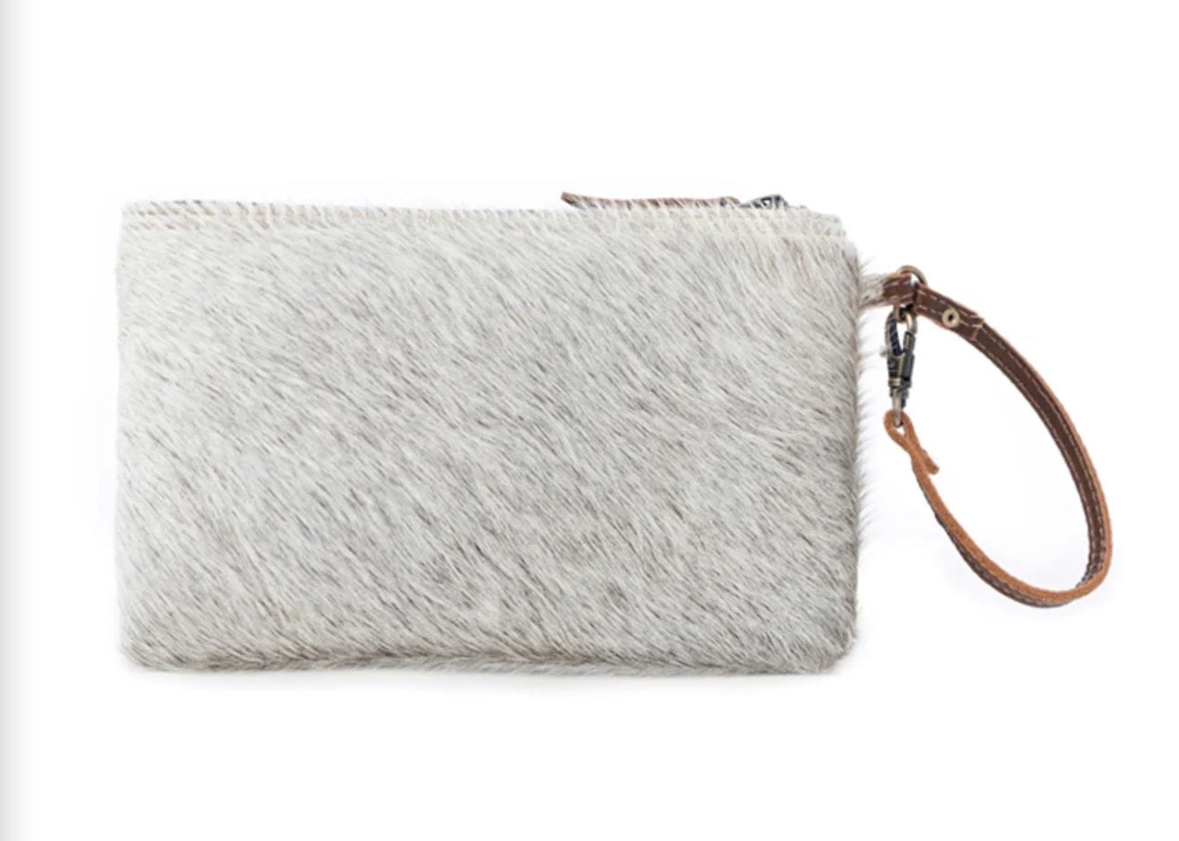 White & Brown Hairon Small Bag