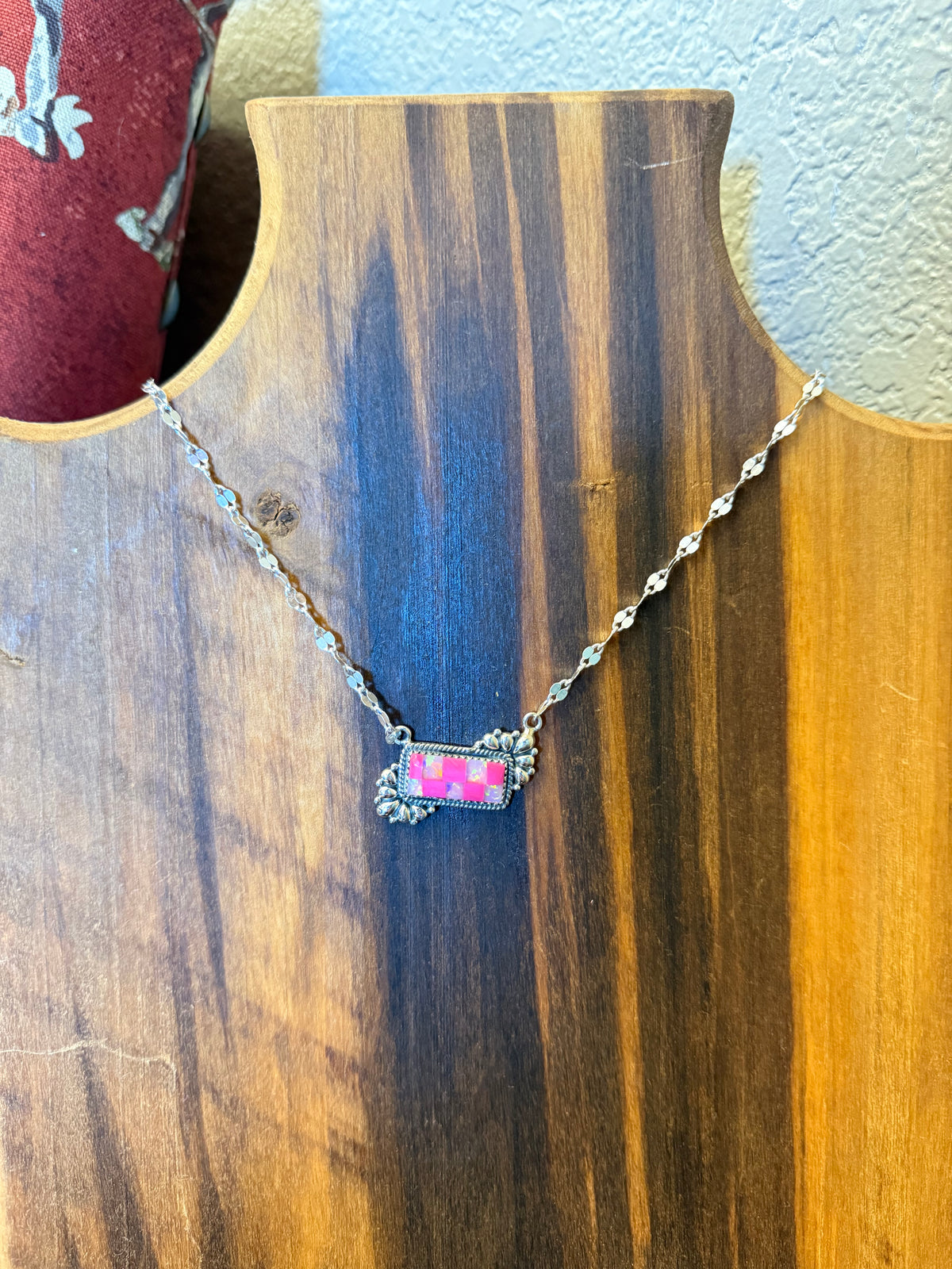 Pink Desert Heirloom Sterling Silver Necklace 💗