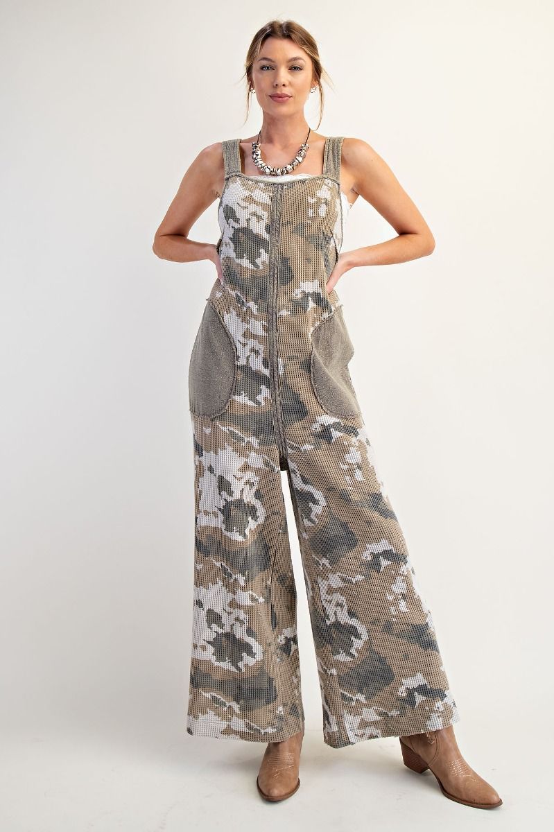 Camo Thermal Washed Jumpsuit
