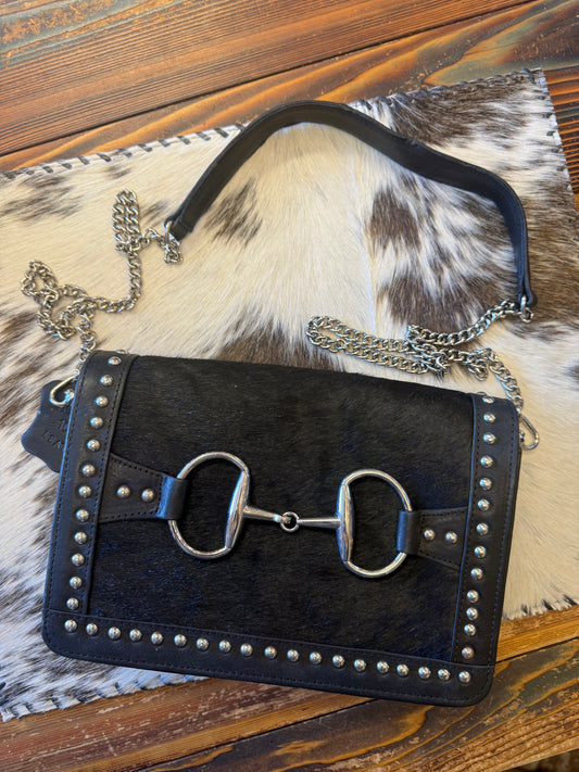 Midnight Cowgirl Hair-On Hide Crossbody Bag – American Darling