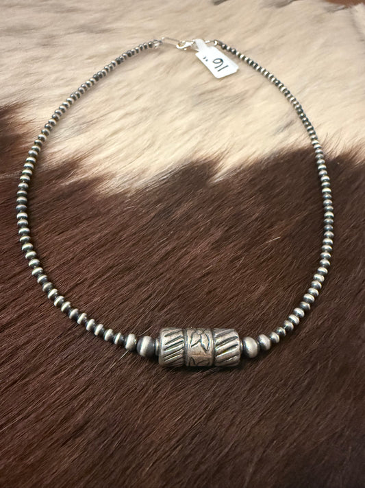 Floral Barrel Necklace