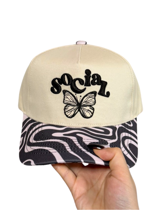 SOCIAL BUTTERFLY CANVAS CAP