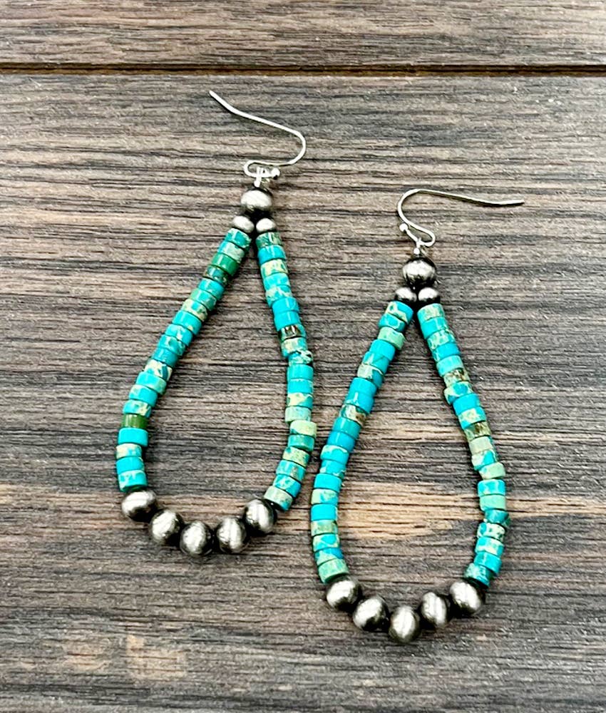 722375, Handmade Navajo Gemstone Earrings