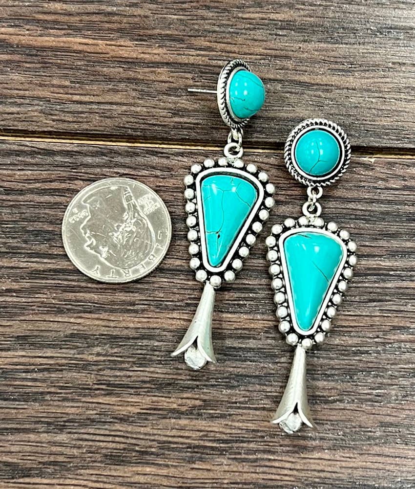 720806, Squash Turquoise Post Earrings