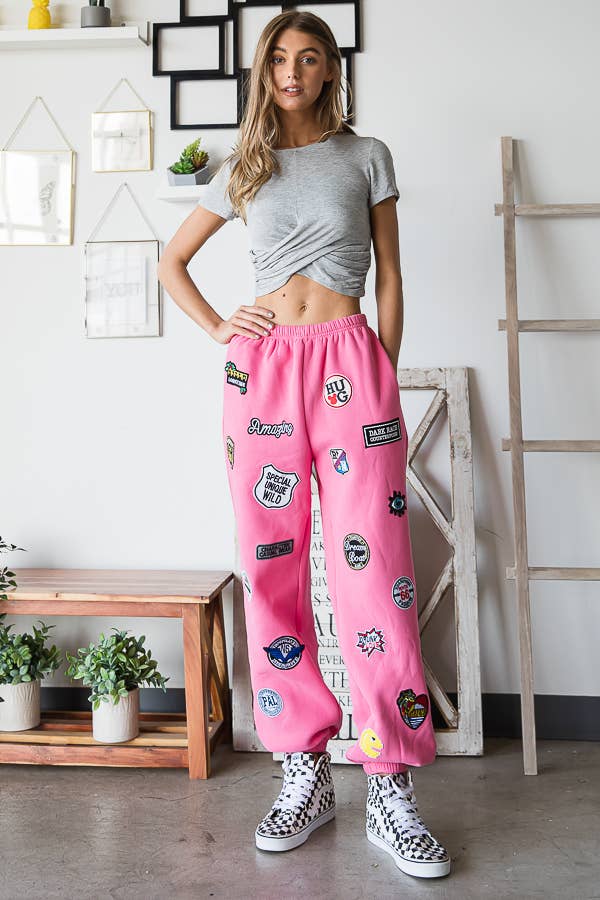 Multi Patches Jogger Pants