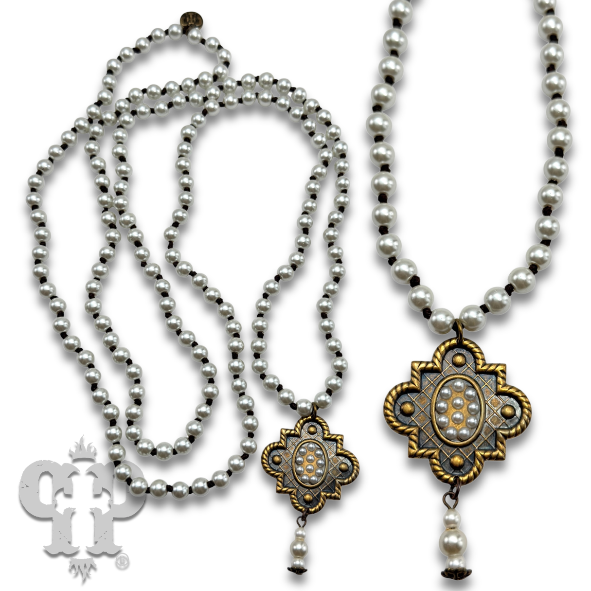 Art deco drop long necklace
