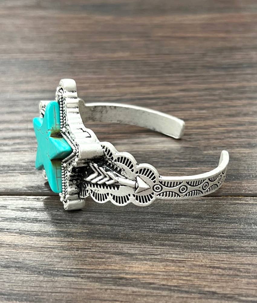 Barstow Star Turquoise Cuff Bracelet