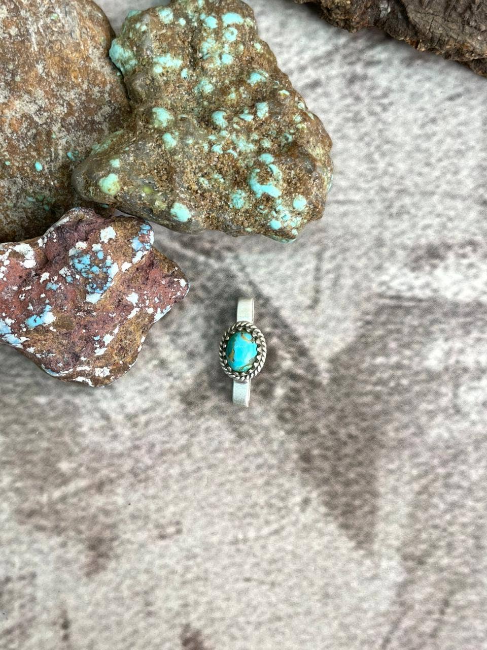 Handmade Sterling Silver Kingman Turquoise Watch Charms with Signed Nizhoni