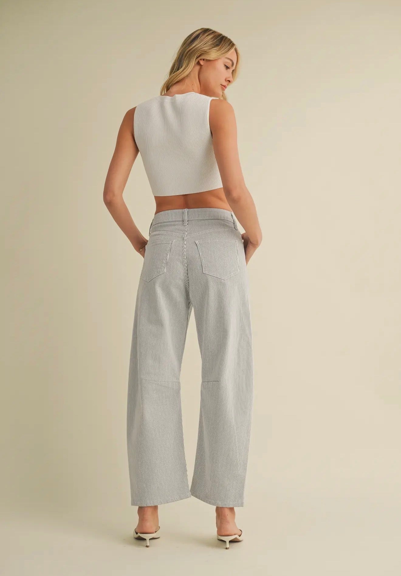 JBD Stripe Barrel Jean
