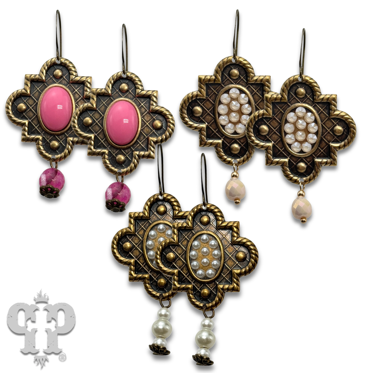 Art deco dangle chandelier earring