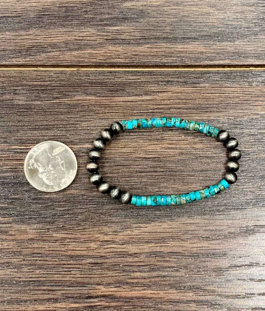 711184, Rondelle Gemstone Stretch Bracelet