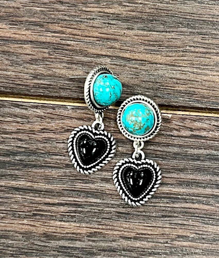 723706, 9mm Heart Stone, Post Earrings