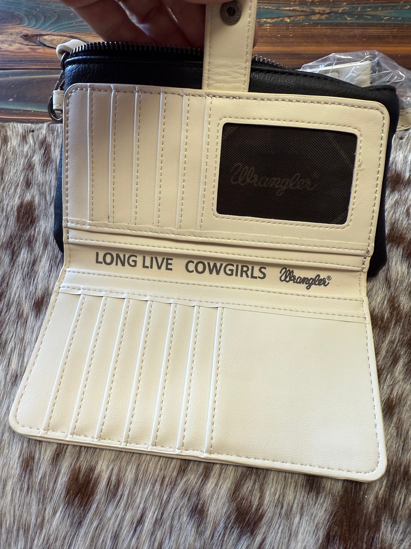 Wrangler Long Live Cowgirls Crossbody Clutch