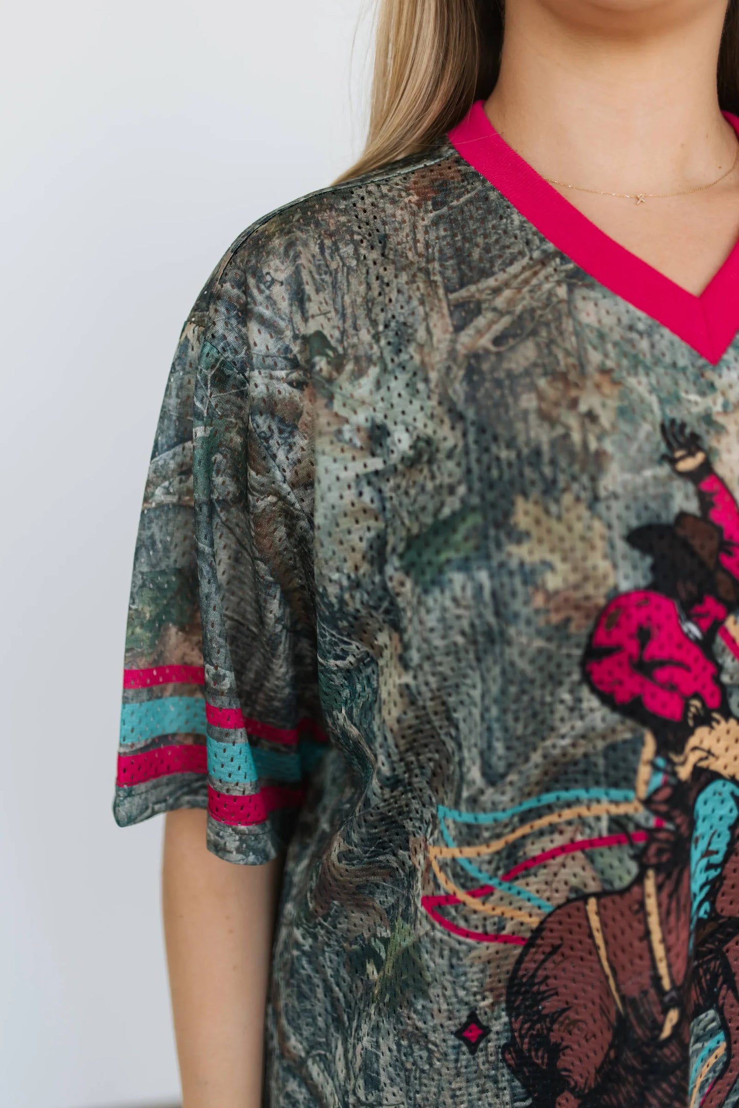 PINK CAMO COWBOY JERSEY