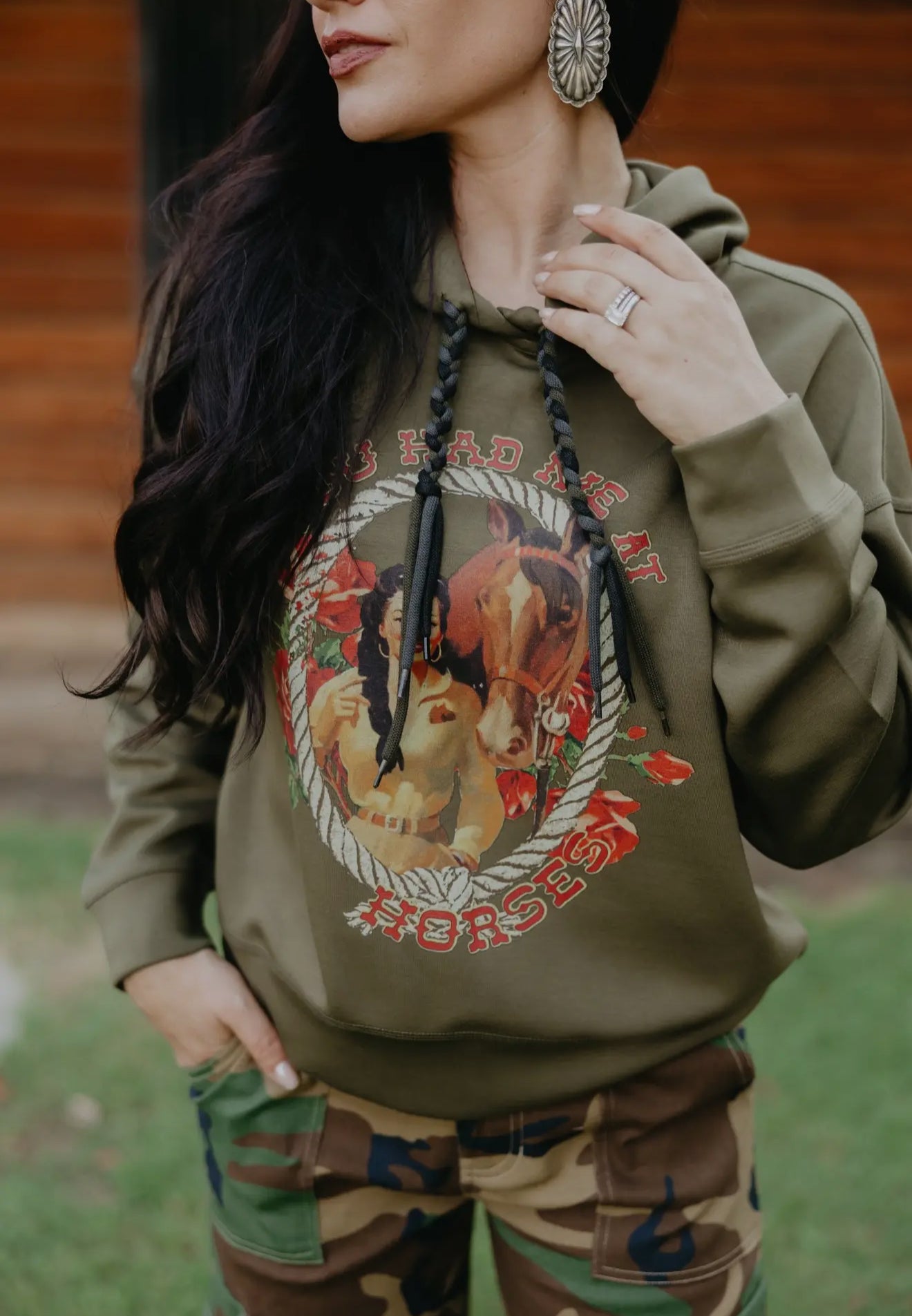 Had Me At Horses Hoodie by Rodeo Quincy