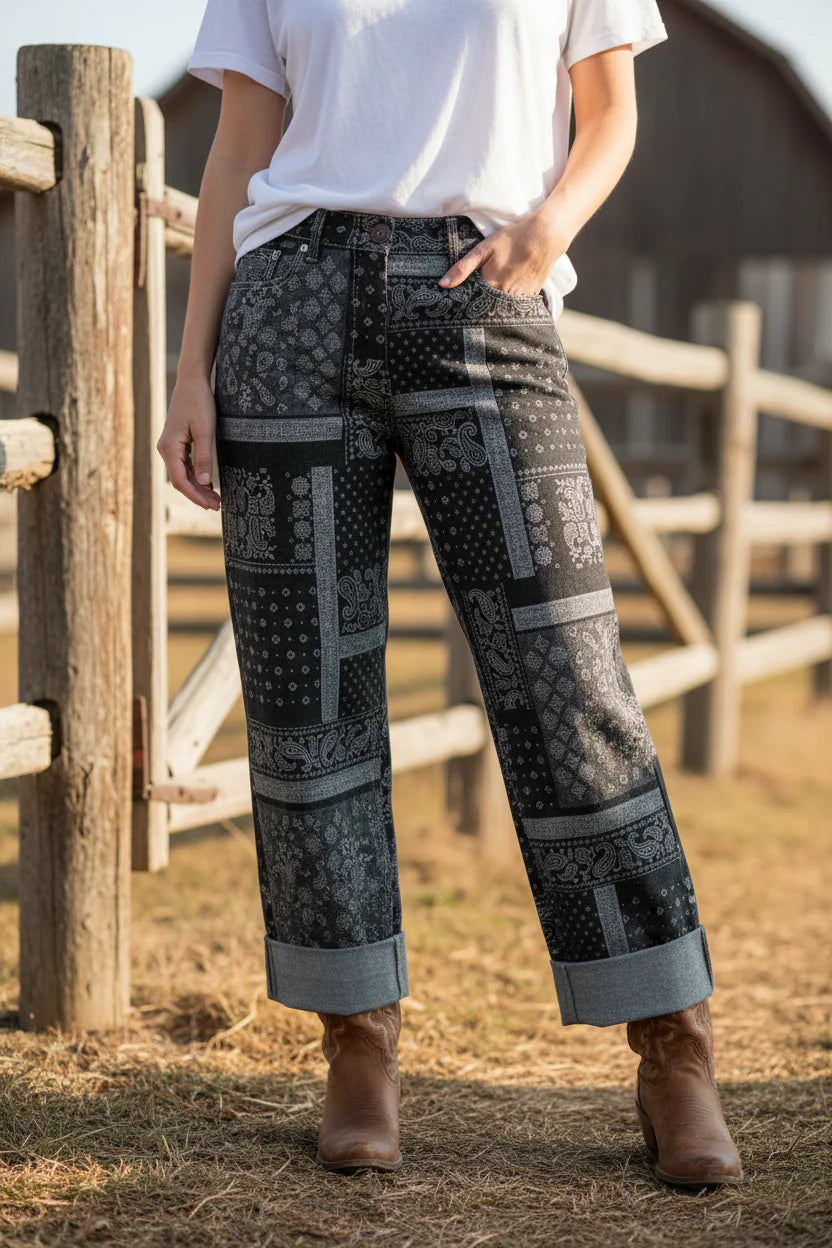 THE PAISLEY CUFF JEAN
