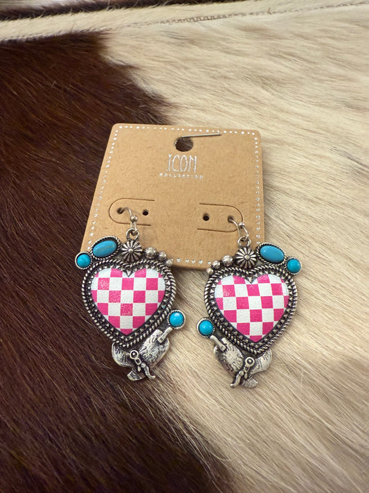 Boots & Checks Earrings