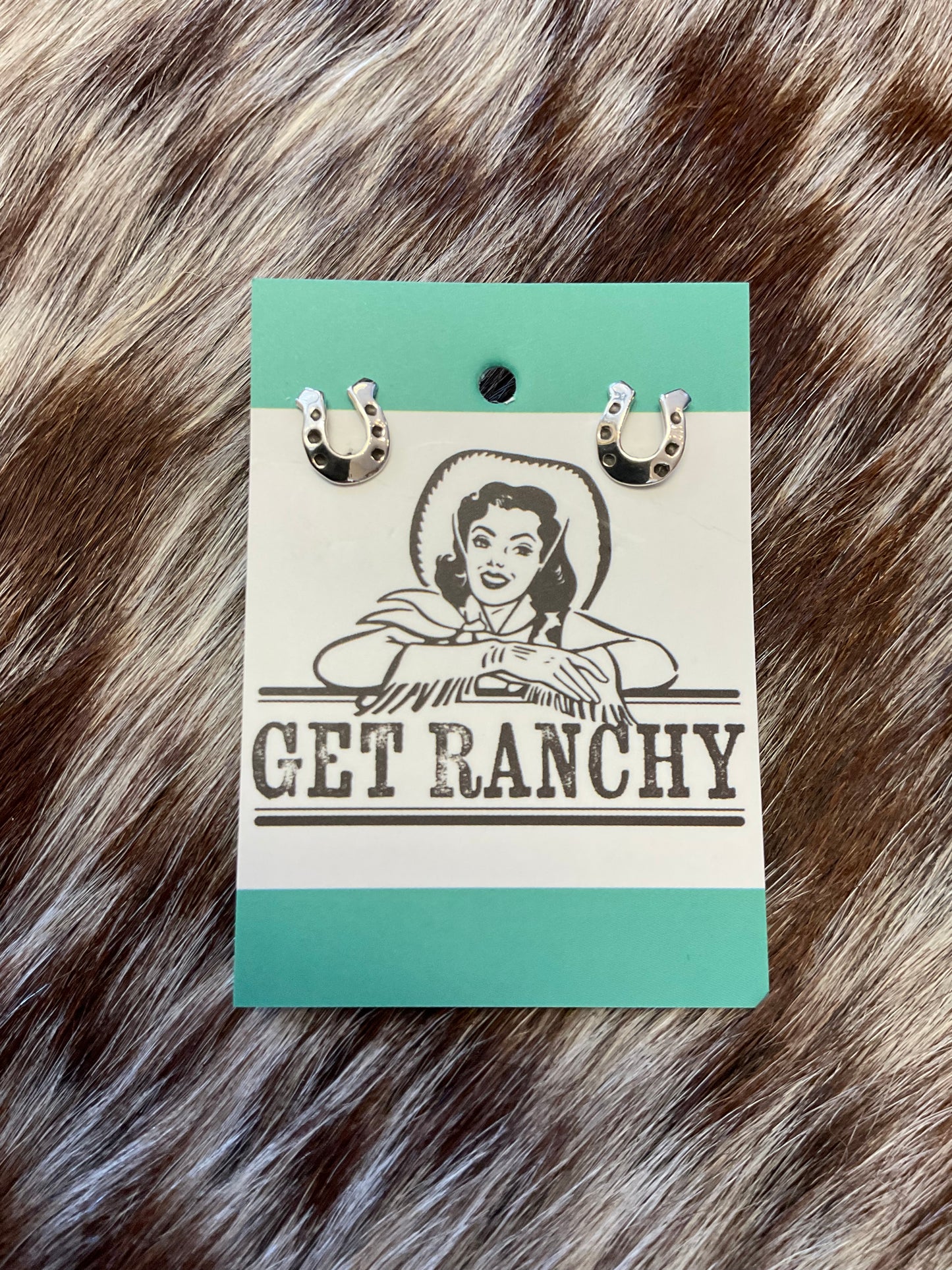 Sterling Horseshoe Studs